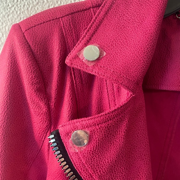 Joseph Ribkoff pink vegan leather jacket - Picture 6 of 6